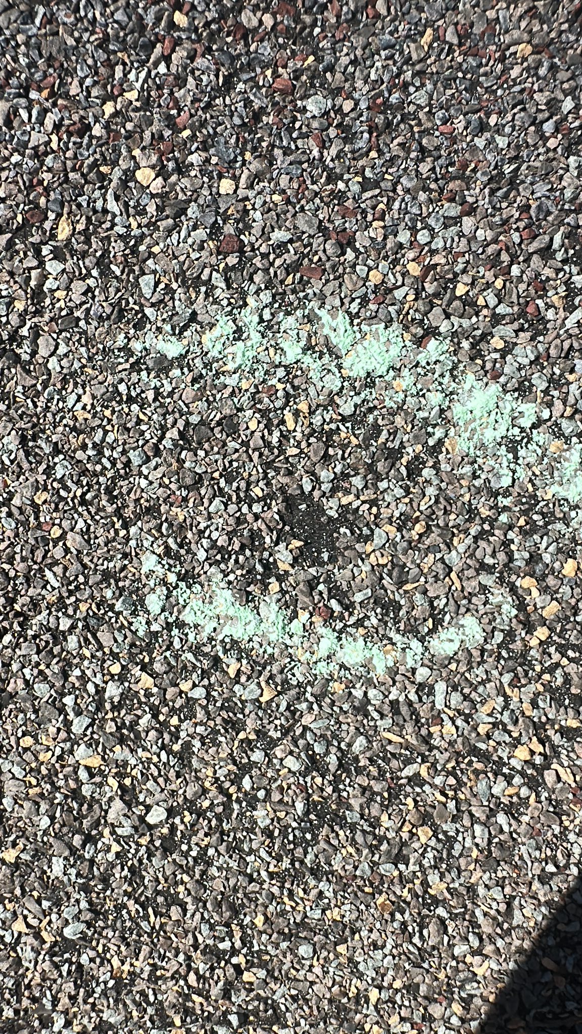 Granule loss from hail